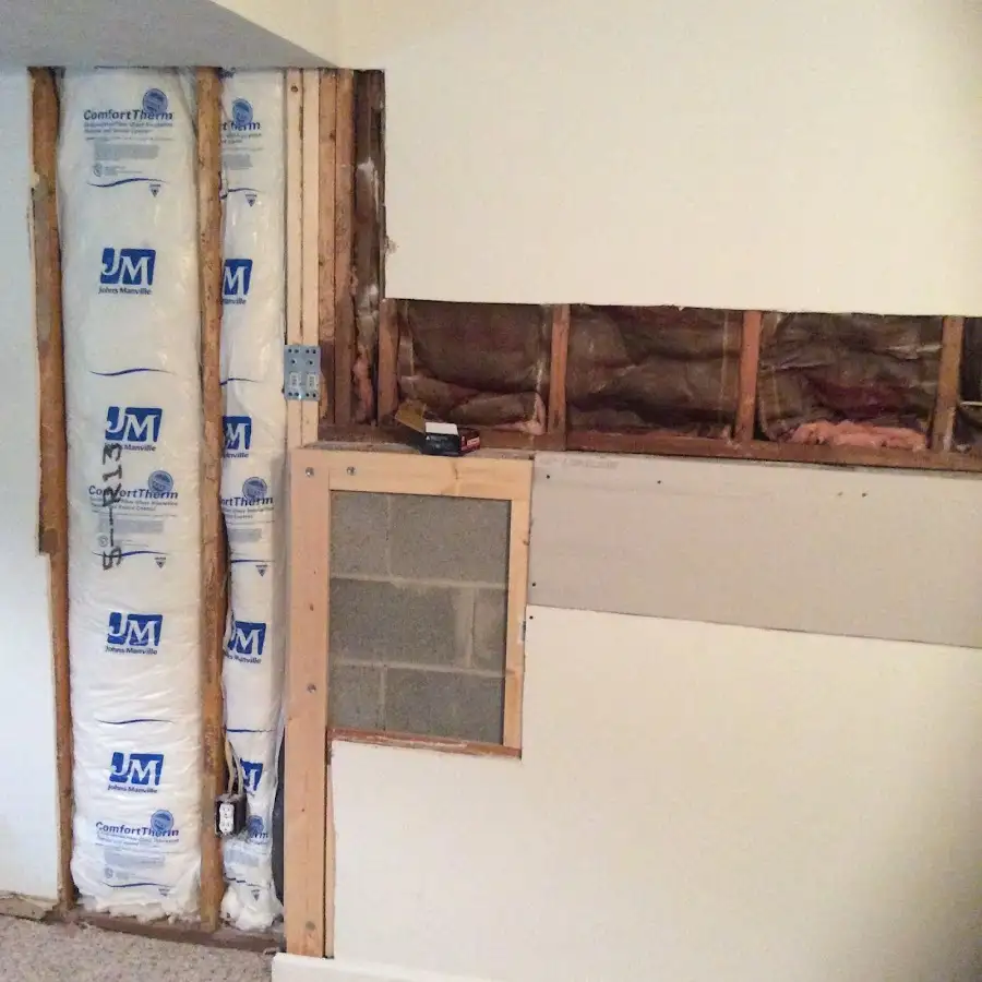 Wall insulation replacement during Contents Cleaning & Restoration in Spring